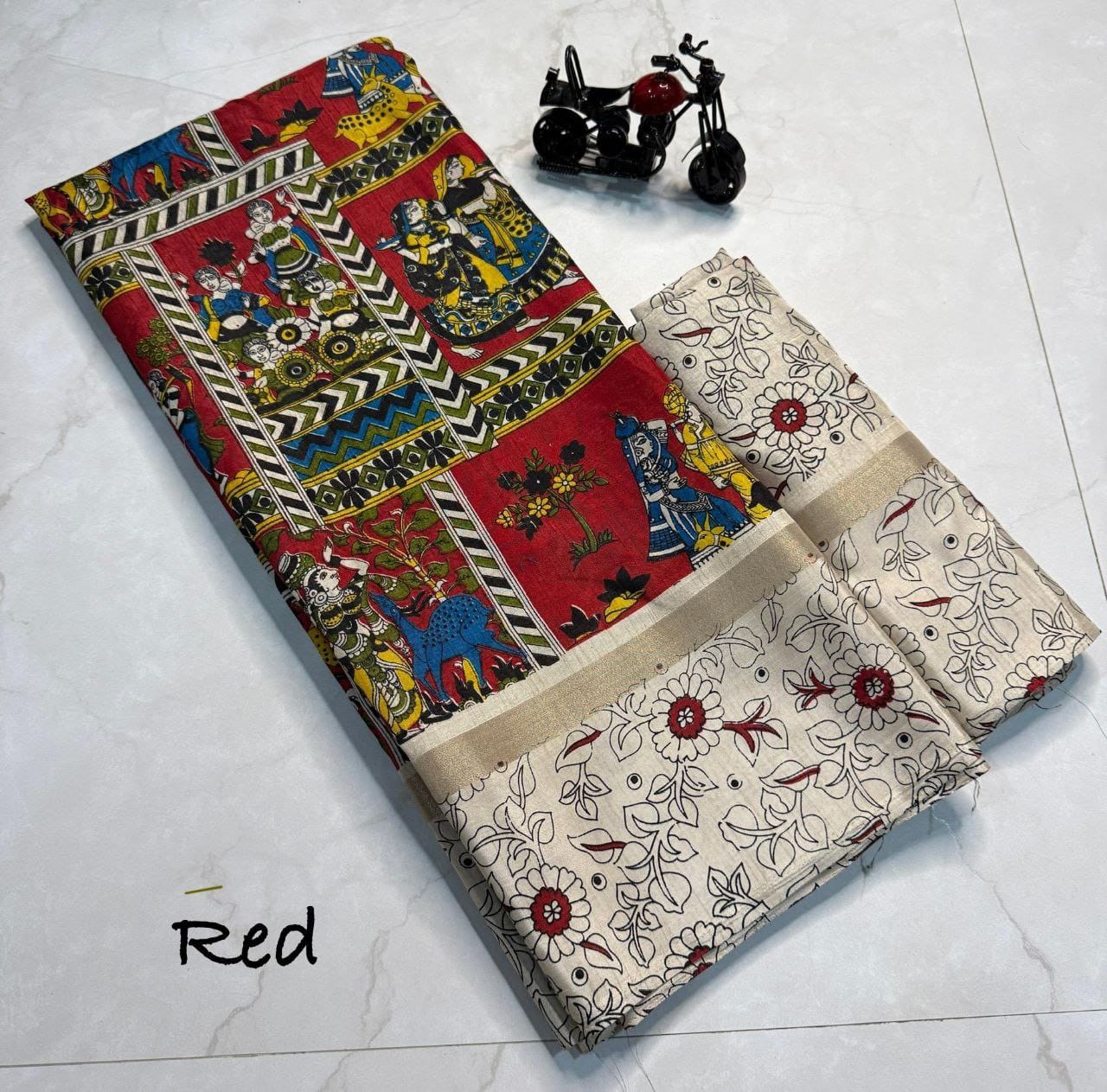 Kalamkari Mul Cotton Saree