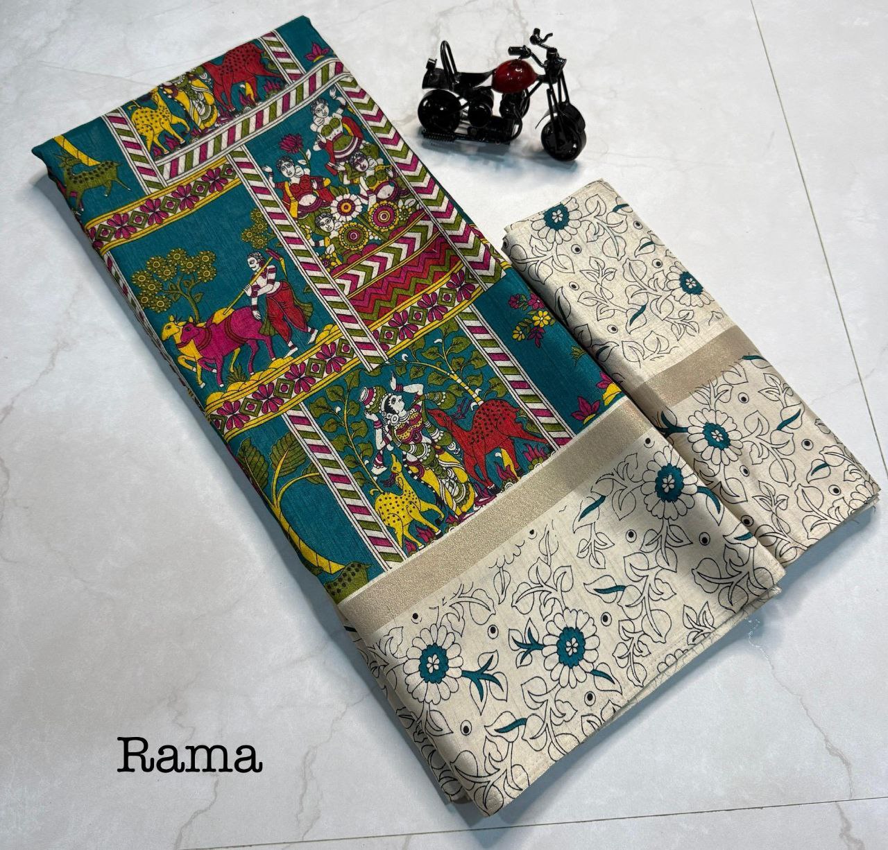 Kalamkari Mul Cotton Saree