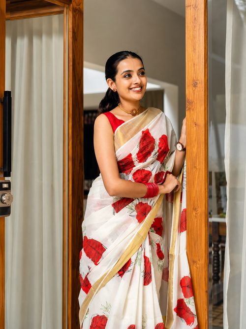 Soft Linen Saree