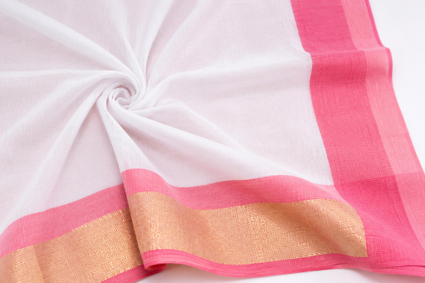Mul Cotton Weaving Kanchi Border Saree